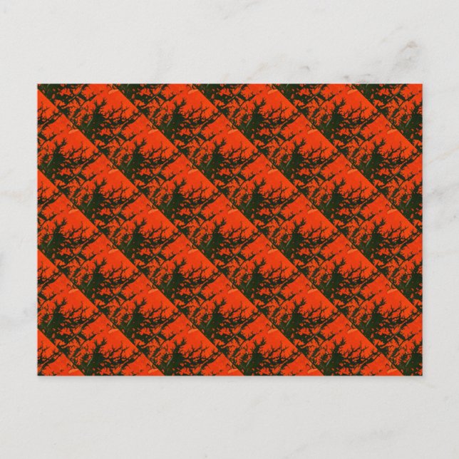 "Swamp Fire #8" Tilt Abstract Design Postcard Vykort (Framsida)
