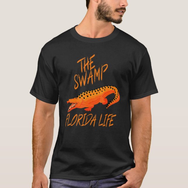 Swamp Gator Florida Swamp Florida Life T Shirt (Framsida)
