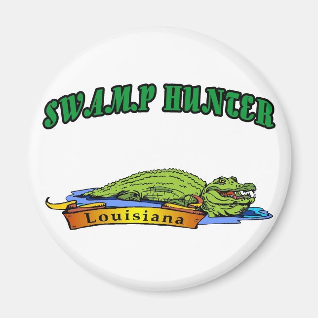 Swamp Hunter Louisiana Magnet (Framsidan)