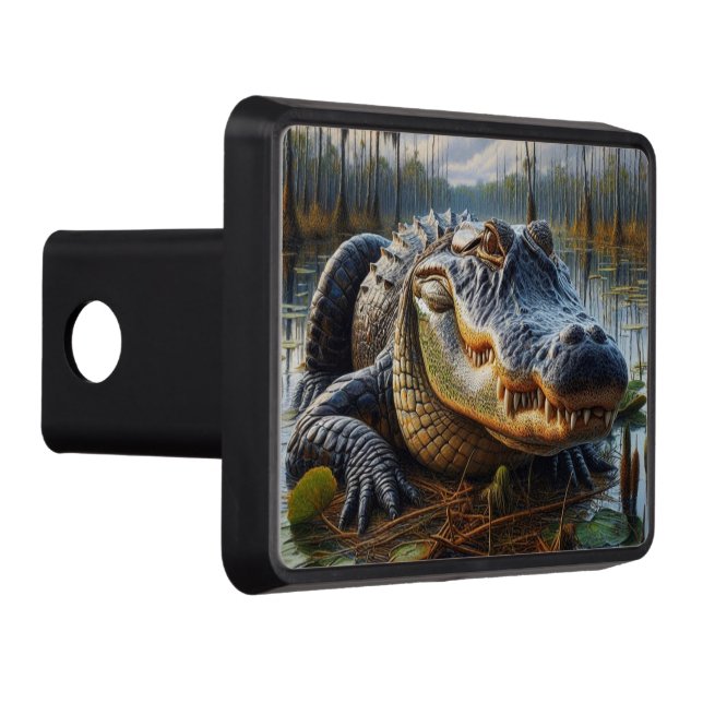 Swamp Kung Bayou Bull Alligator Hitch Cover Dragkroksskydd (Höger)