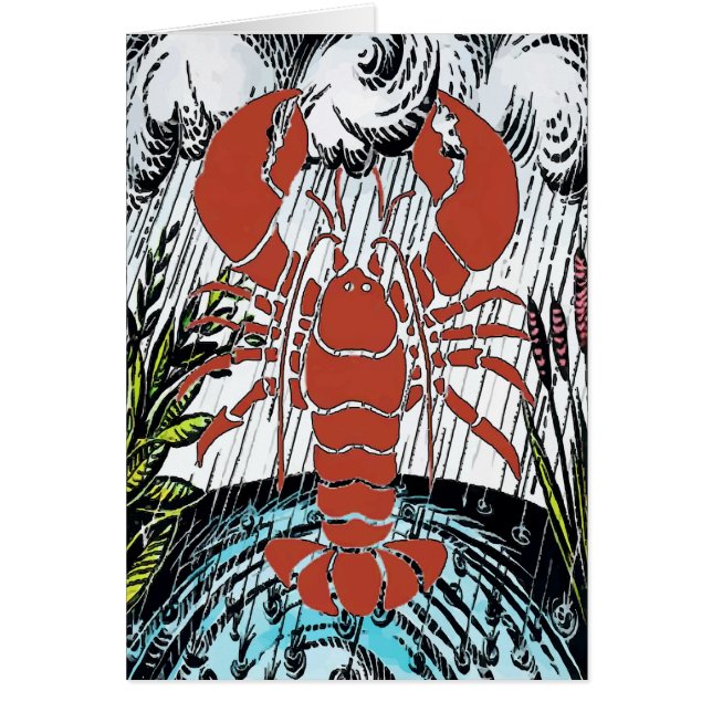 Swamp Lobster Crayfish Hälsningskort (Framsidan)