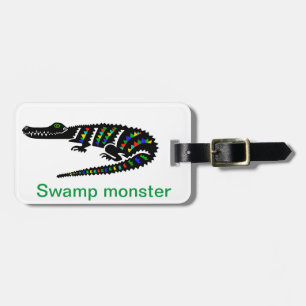 Swamp monster CROCODILE - Bagagetag Bagagebricka