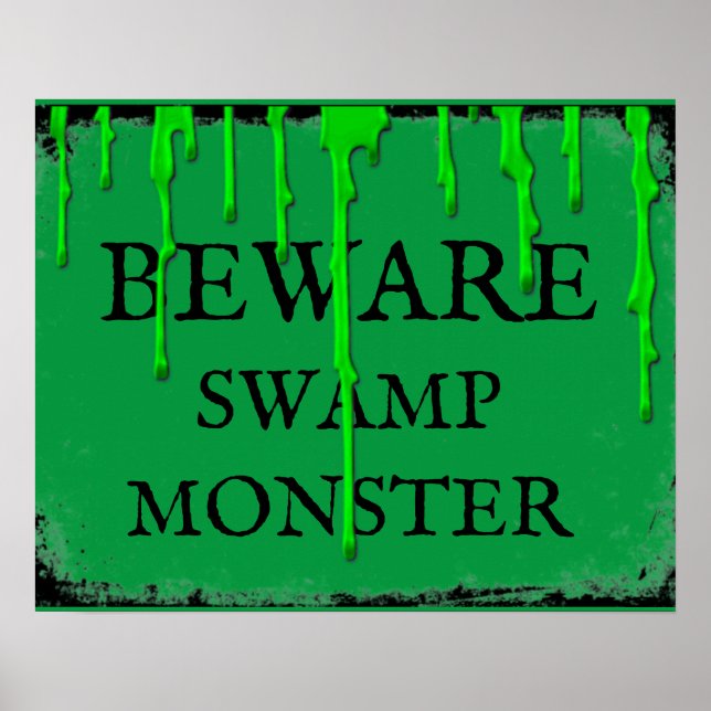 Swamp Monster Halloween Prop Poster (Framsidan)