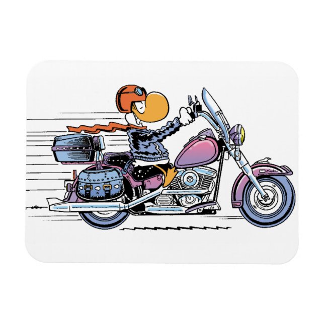 Swamp Motorcycle Tecknad Magnet (Horisontell)