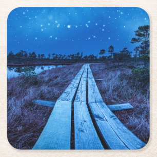 Swamp night underlägg papper kvadrat