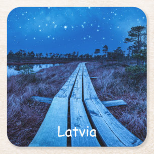 Swamp night underlägg papper kvadrat