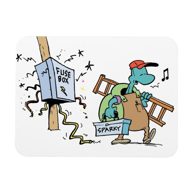 Swamp Turtle Electrician Magnet (Horisontell)