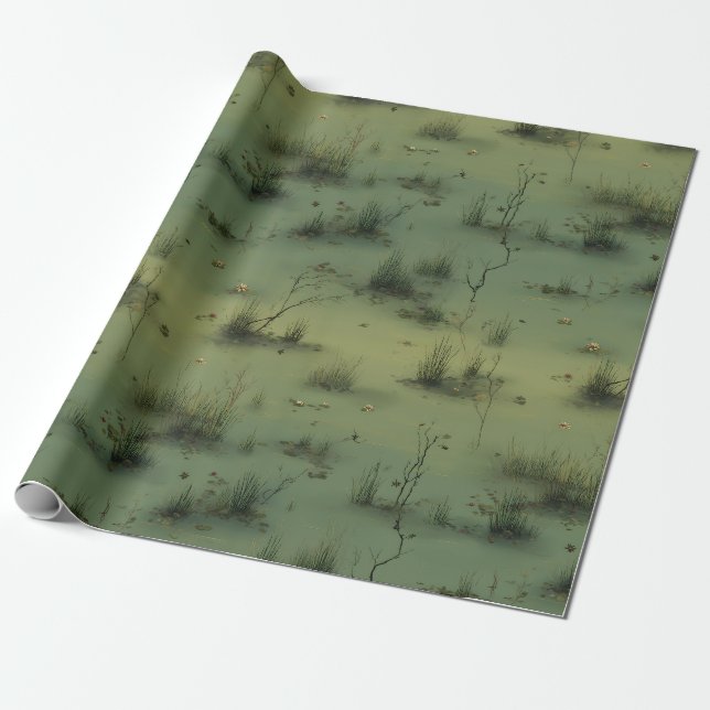 Swamp Witch Spring Wrapping Paper Presentpapper (Utrullad)