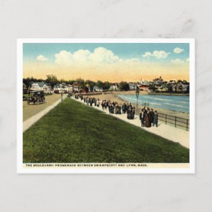Swampscott, Lynn MORSA, Promenmena c1920s Vintage Vykort