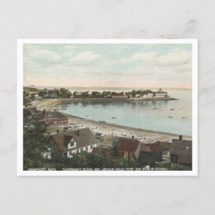 Swampscott MORSA Fisherman's Beach, Egg Sten Vinta Vykort