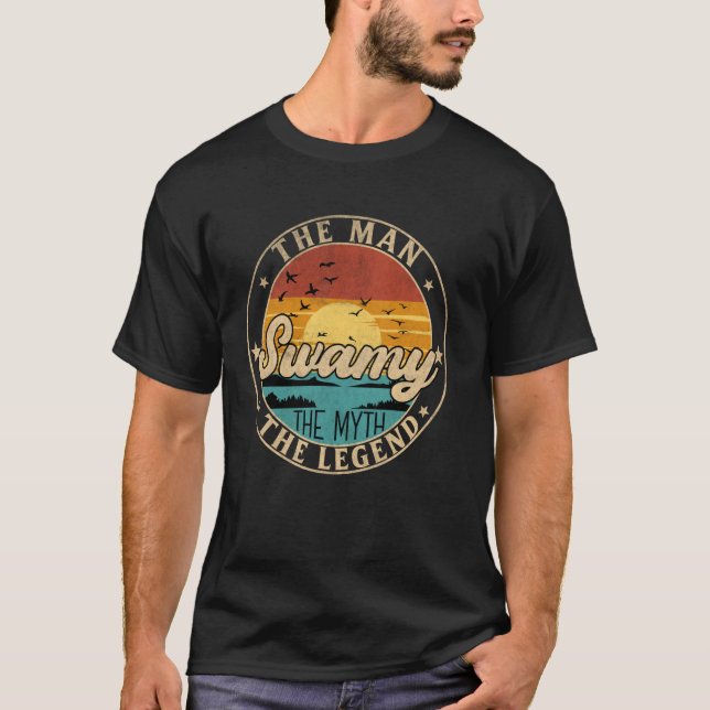 SWAMY Mannen Myten Legenden Förnamn T Shirt (Framsida)