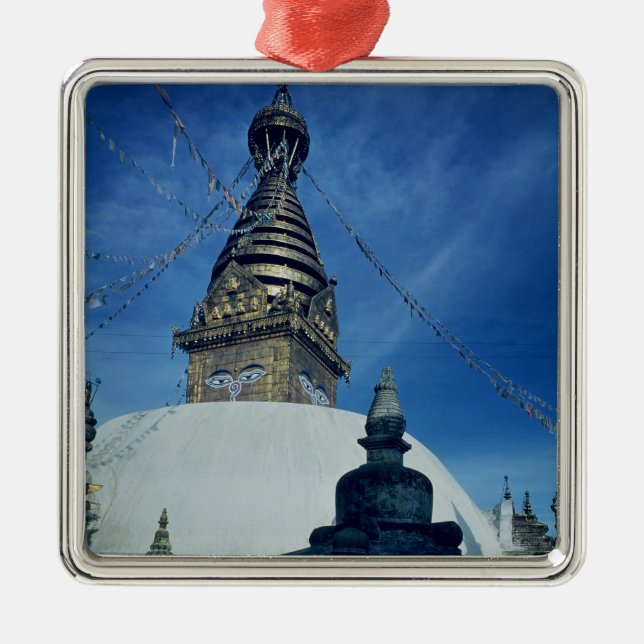 Swamyambunath Stupa Julgransprydnad Metall (Framsidan)