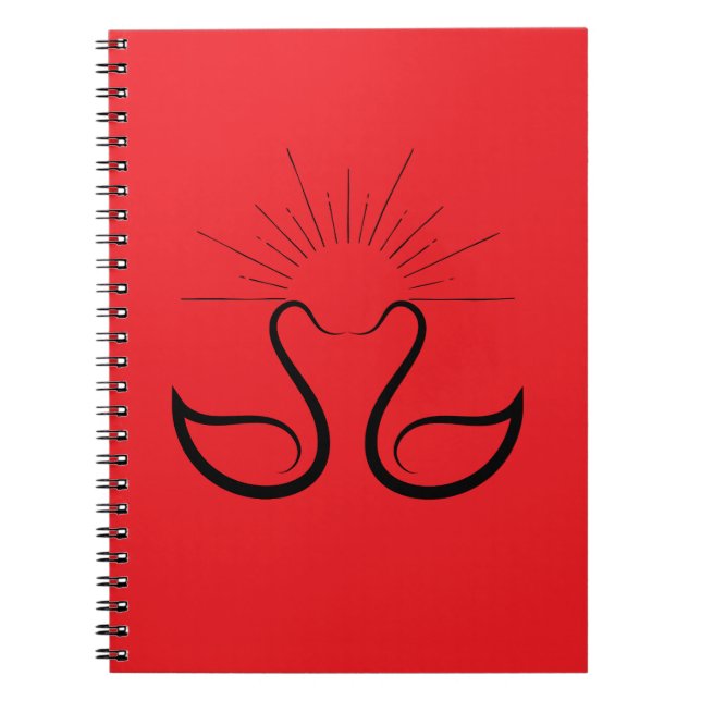 Swan Spiral Photo Notebook Anteckningsbok (Framsidan)