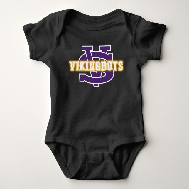 Swan Valley VikingBots Baby Bodysuit T Shirt (Framsida)