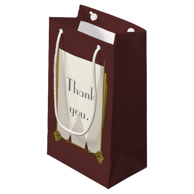 Swanky Art Deco i Red Gift Bag (Framsidan Vinklad)