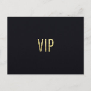 Swanky Faux Guld Löv Foil ’VIP’ Typography Vykort
