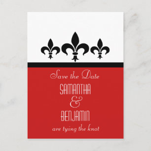Swanky Fleur De Lis sparar datum för vykort