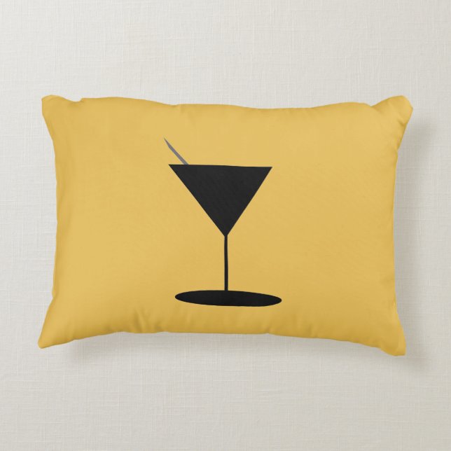 Swanky Martini Glass Prydnadskudde (Baksidan)