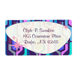 Swanky Mönster Roligt Retro Luxe Art Design Fraktsedel