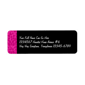 Swanky Shock rosa Leopard Print & Black Returadress Etikett