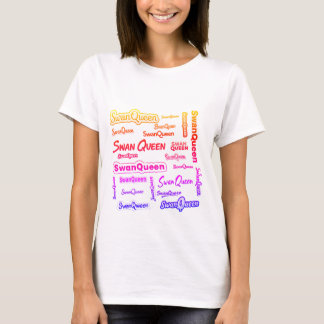SwanQueen Ord Cloud T-Shirt - Pride D med fet Fand