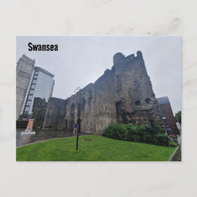 Swansea slott / Castell Abertawe Vykort (Framsida)