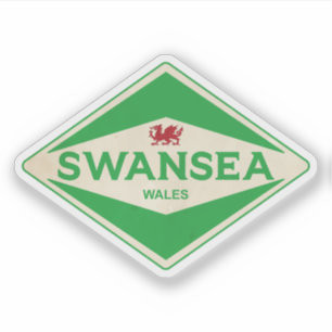Swansea Wales Vintage Klistermärken