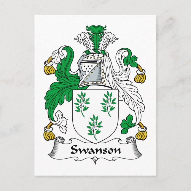 Swanson Family Crest Vykort (Framsida)