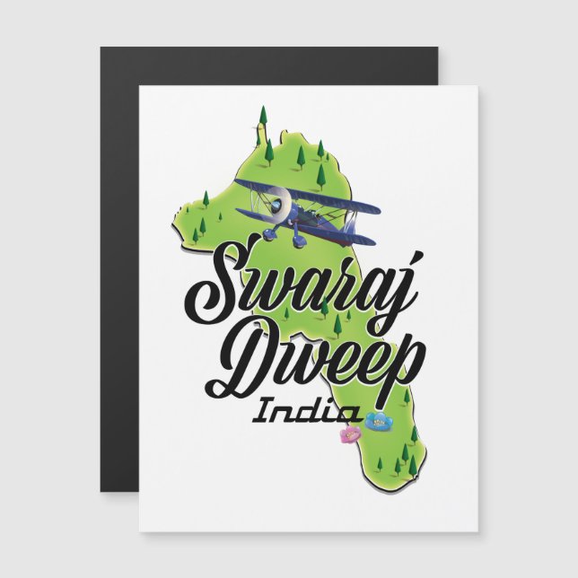 Swaraj Dweep India karta (Fram/baksida)