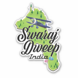 Swaraj Dweep India karta Klistermärken