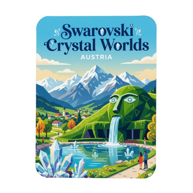 Swarovski Crystal Worlds Österrike Magnet (Vertikal)