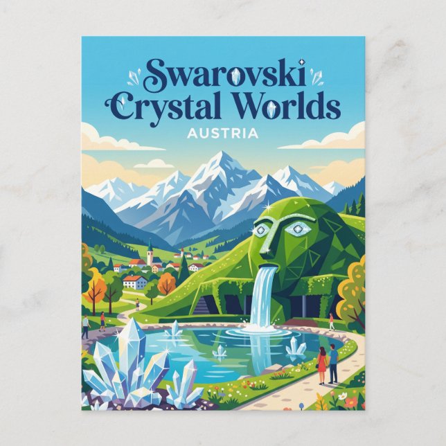Swarovski Crystal Worlds Österrike Vykort (Framsida)