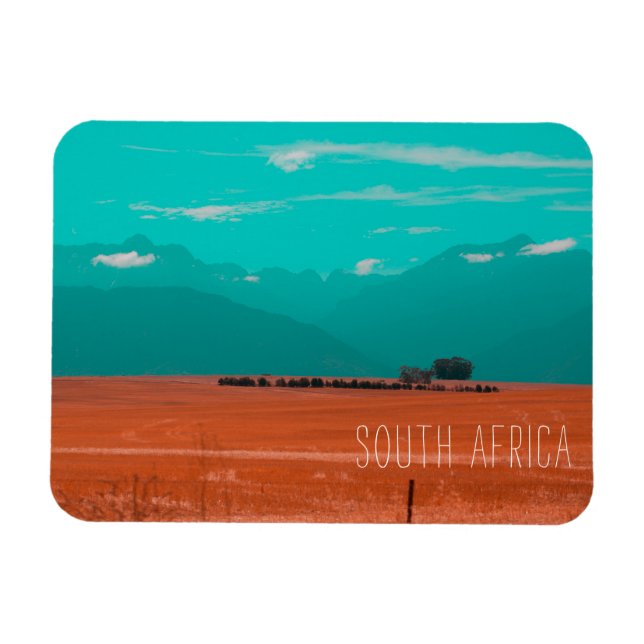 Swartland Fält Mountain View South Afrika ZA Magnet (Horisontell)