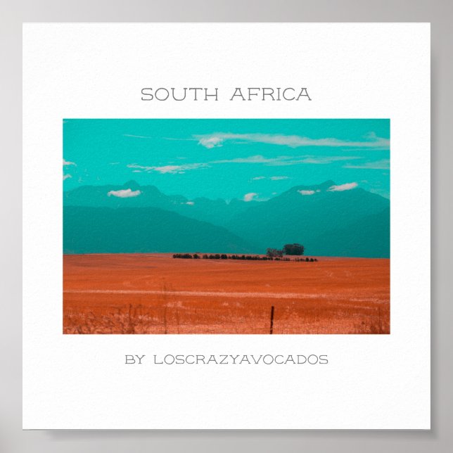 Swartland Fält Mountain View South Afrika ZA Poster (Framsidan)