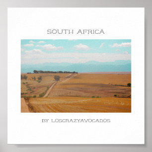 Swartland Fält Mountain View South Afrika ZA Poster