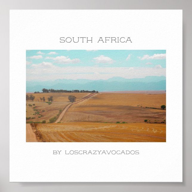 Swartland Fält Mountain View South Afrika ZA Poster (Framsidan)