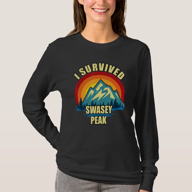 Swasey Peak Hiking Mountian Climbing T Shirt (Framsida)