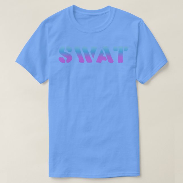 SWAT-blå övertoningstyp T Shirt (Design framsida)
