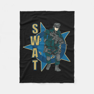 SWAT:s polisman Fleecefilt