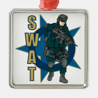 SWAT:s polisman Julgransprydnad Metall