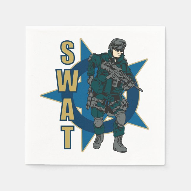SWAT:s polisman Pappersservett (Framsidan)