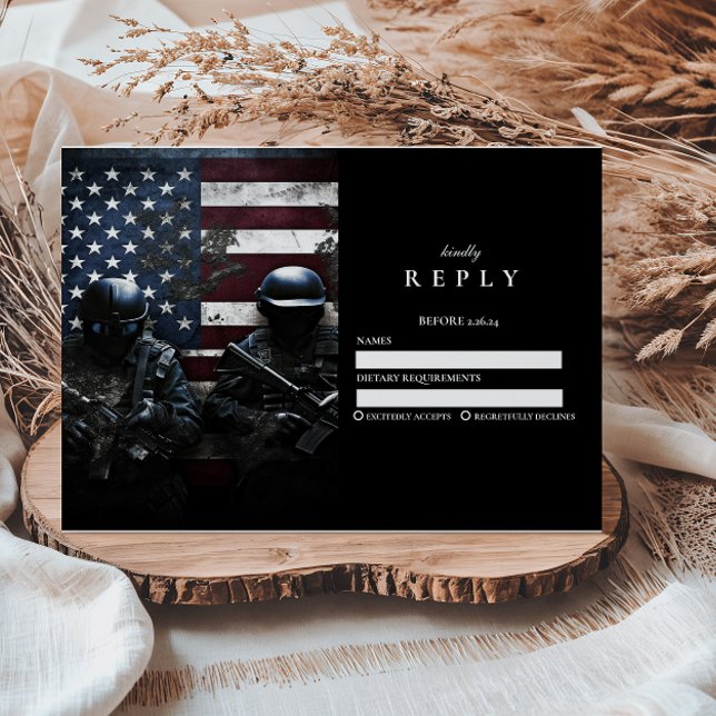 SWAT Team American Flag Graduation OSA Kort (Skapare uppladdad)