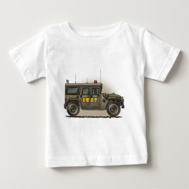 SWAT Team Hummer Baby T-Shirt (Framsida)