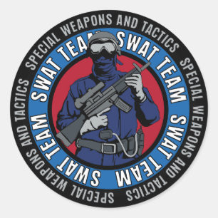 Swat Team Runt Klistermärke
