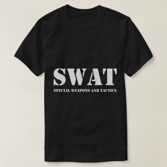 SWAT Team Vintage Police Uniform T Shirt (Design framsida)
