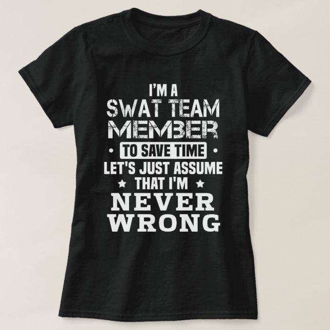 SWAT-teammedlem T Shirt (Design framsida)