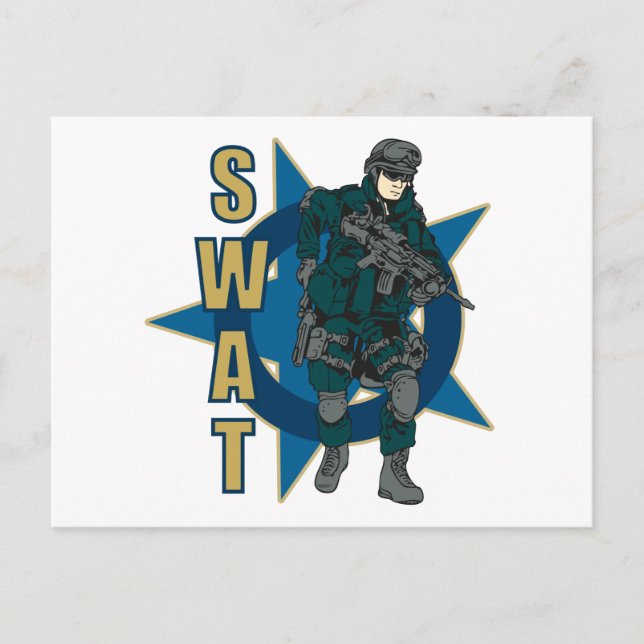 SWAT-tjänsteman Vykort (Framsida)