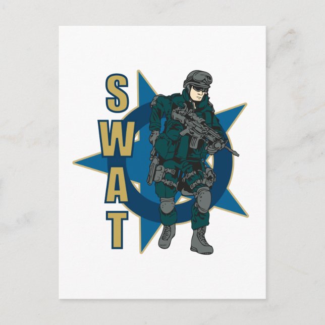 SWAT-tjänsteman Vykort (Framsida)
