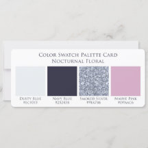 Swatch Palette-kort för Blommigt Färg
