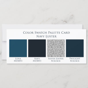 Swatch Palette-kort för marinblått Luster Blue Brö